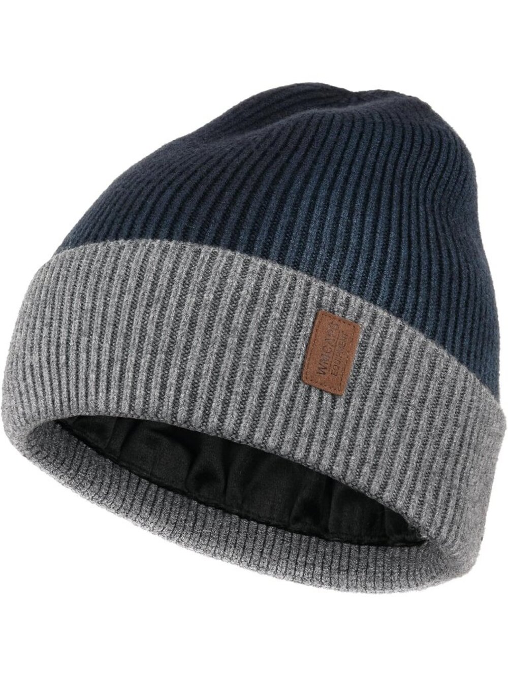 Unisex Tie Dye Grey Winter Beanie For Soft Fleece Lined Knit Ski Hat Warm Cap